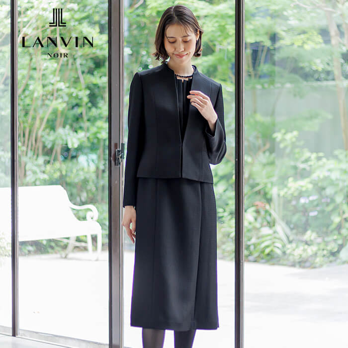 【新品•タグ付き】LANVIN NOIR black formal jacket ランバンノワール｜ブラックフォーマル(0710613)11号・ブラック