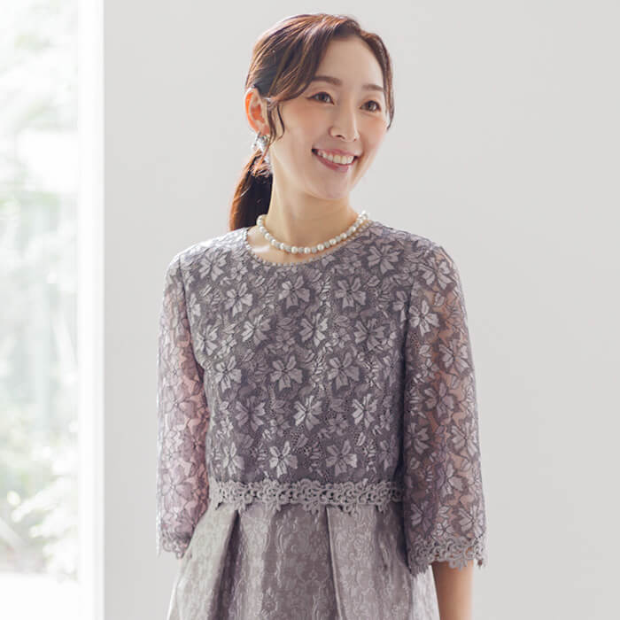 WEB限定｜結婚式用ワンピース(4521220)9号・モーヴブラウン