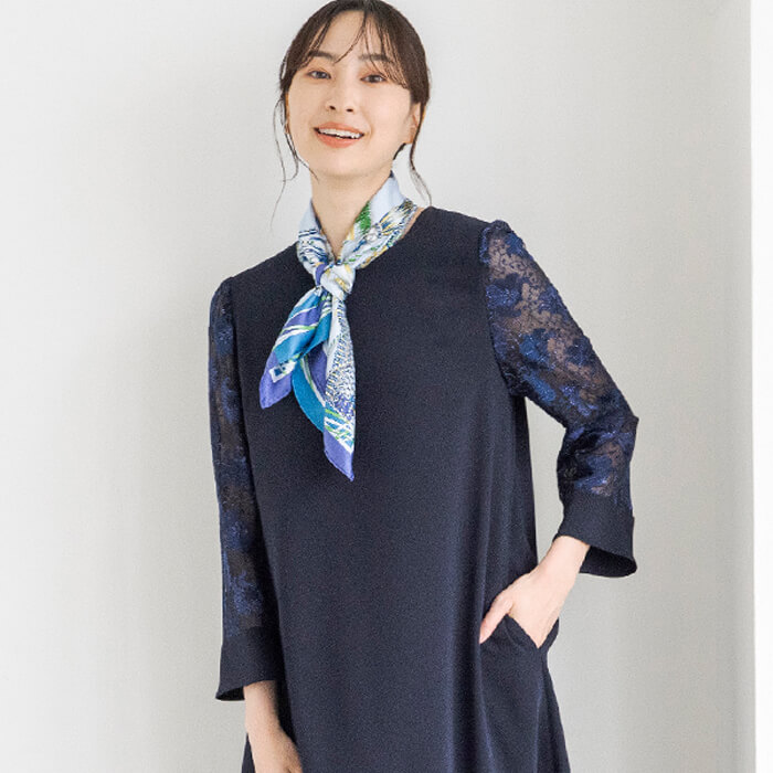 スカーフ(5831312)｜ブルー｜マニプリ