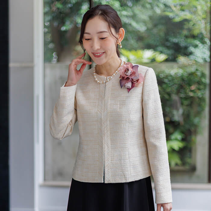 美品 SHE Tokyo シートーキョー Balley ジャケット ジャケット(6410118)9号・ベージュ｜東京ソワールオンラインストア