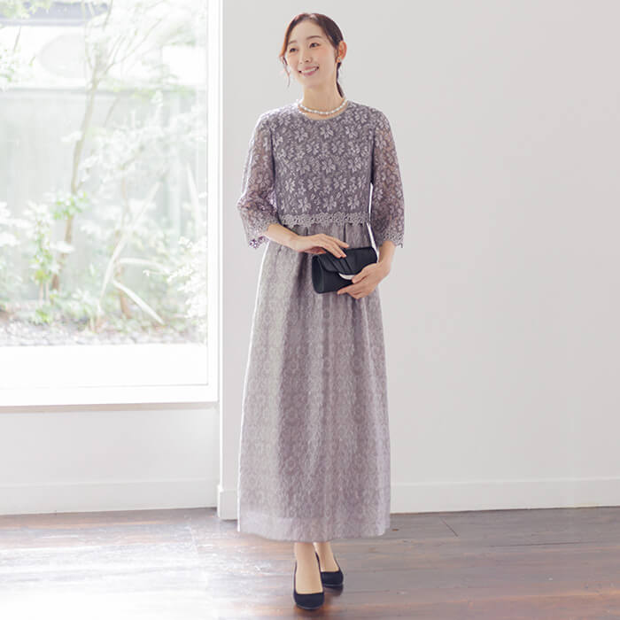 WEB限定｜結婚式用ワンピース(4521220)9号・モーヴブラウン