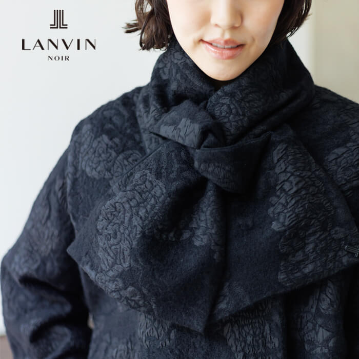 フラワージャカードのワンタッチストール ・ブラック｜東京ソワール