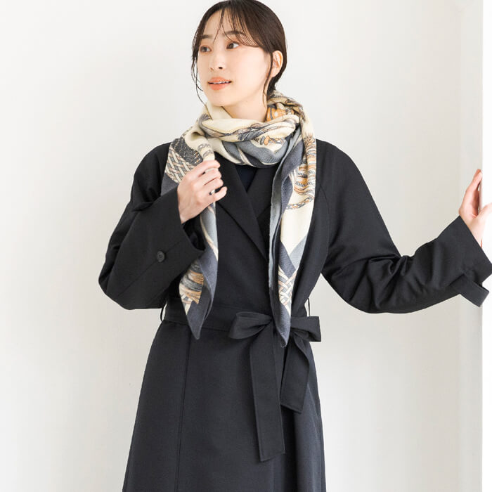 ストール(5831314)｜グレー｜マニプリ