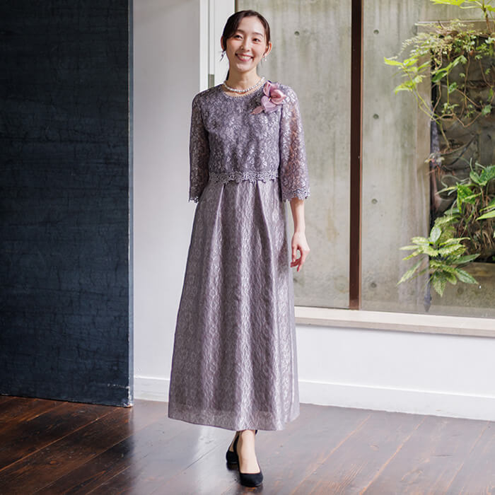 極美品　東京ソワール　13号　Rifanne　ロング丈ワンピース　レース 極美品 東京ソワール 13号 Rifanne ロング丈ワンピース レース