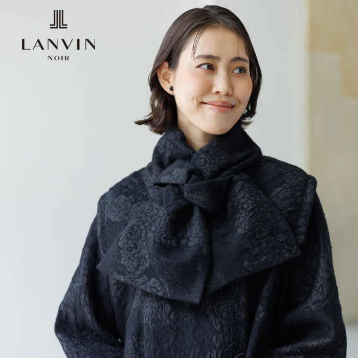 フラワージャカードのワンタッチストール ・ブラック｜東京ソワール