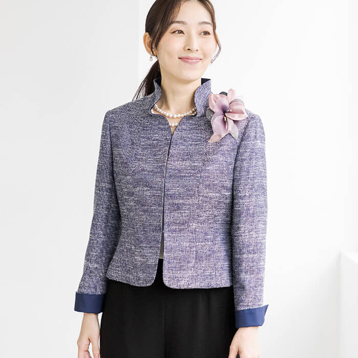 美品★15号 東京ソワール｜アプロベリー ノーカラー ツイード ジャケット 黒 東京ソワール ヤフー店 - アプロベリー｜Yahoo!ショッピング