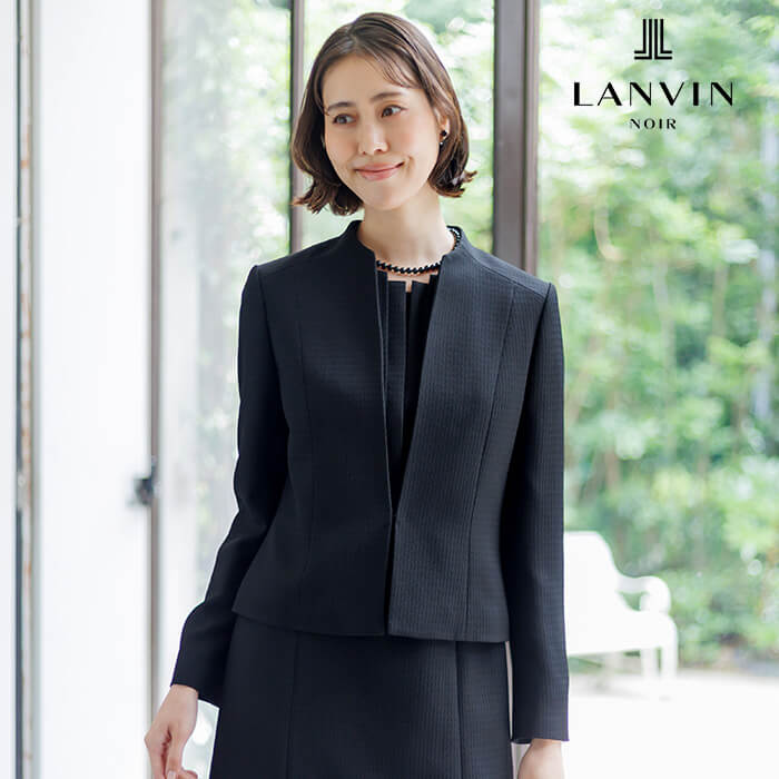【新品•タグ付き】LANVIN NOIR black formal jacket ランバンノワール｜ブラックフォーマル(0703334)11号・ブラック