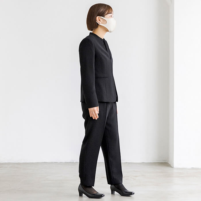 【美品】11号　東京ソワール　ヒロミヨシダ　夏　手洗い可能　ブラウス　パンツ 東京ソワール ブラックフォーマル 喪服 レディース ブラウスと