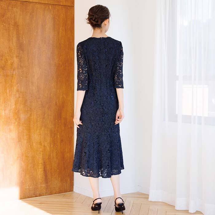 総レース ドレスワンピース(9号) 袖付き総レースワンピースドレス | DRESS,DRESS | ROOM903 online