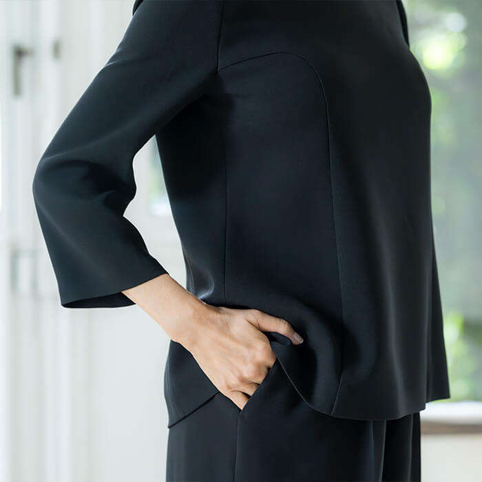 23区✨リラクションツイル セットアップ　パンツスーツ　黒 23区✨リラクションツイル セットアップ パンツスーツ 黒 23区