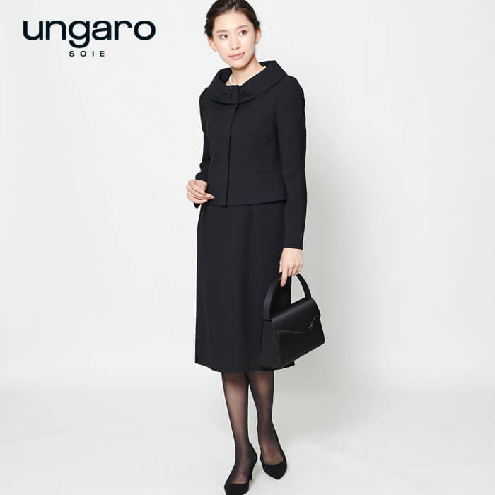 ウンガロ ungaro ブラックフォーマル ジャケットワンピース 42