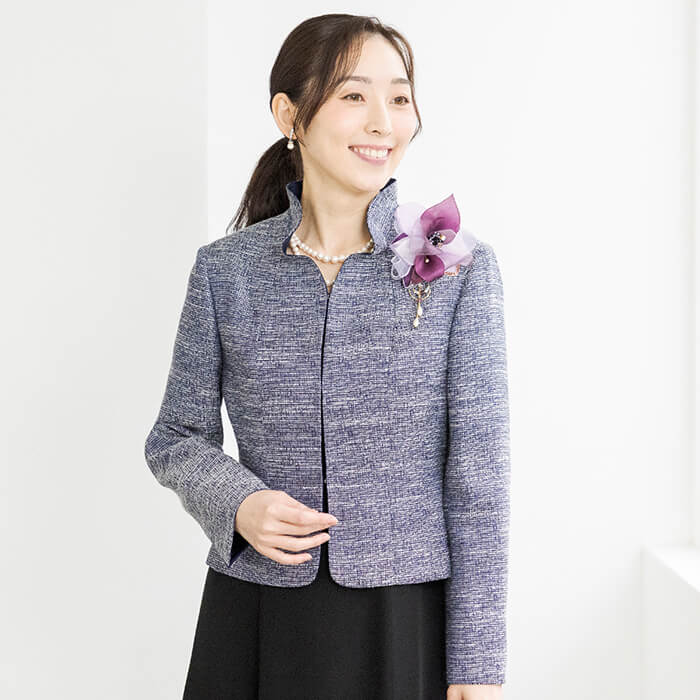 新品　アプローベリー　東京ソワールフォーマルジャガードジャケット アプロベリー 東京ソワール 艶感ふくれジャガード ジャケット