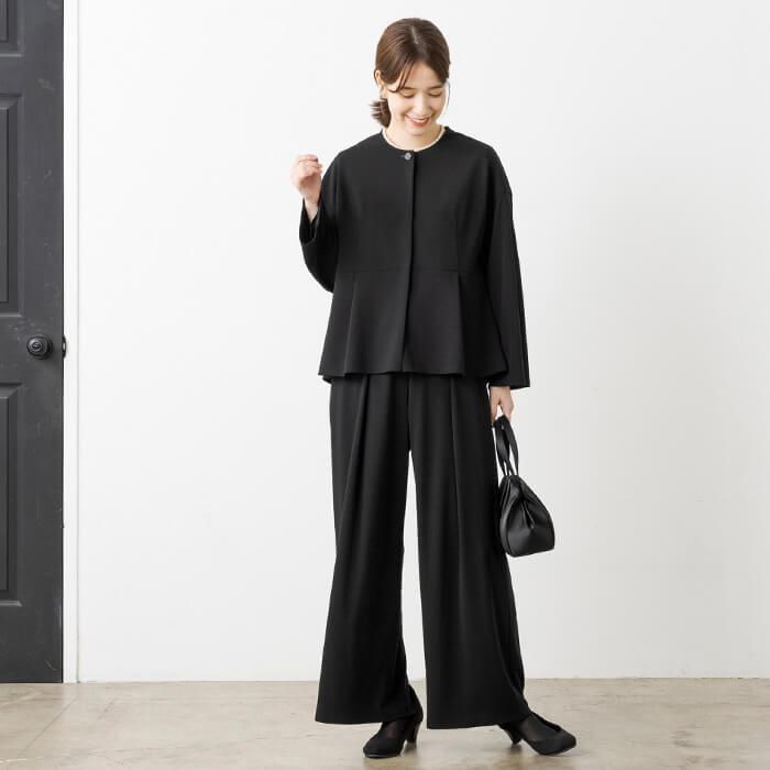 洗えるONOFFブラックフォーマル／ワイド M・ブラック｜東京ソワール