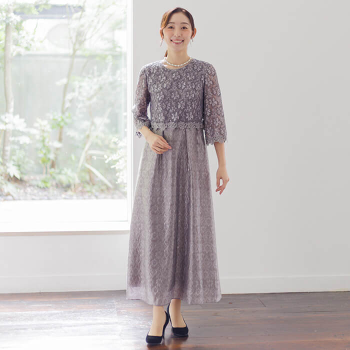 WEB限定｜結婚式用ワンピース(4521220)9号・モーヴブラウン