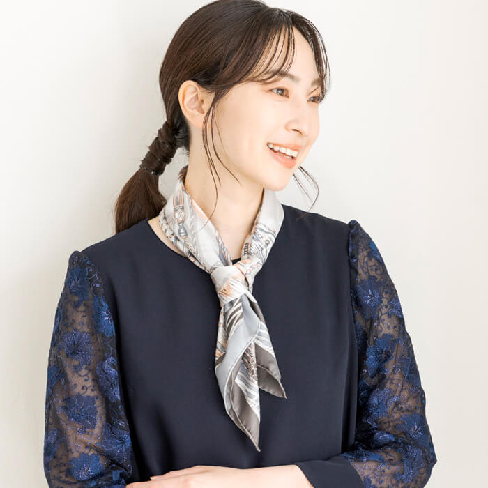 スカーフ(5831312)｜グレー｜マニプリ