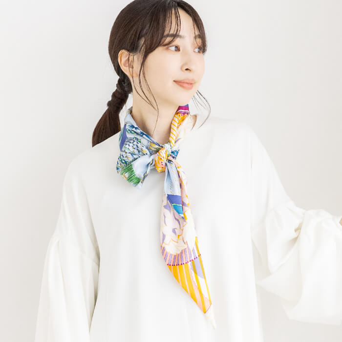 希少manipuriマニプリ　スカーフ スカーフ(5831315)｜オレンジ｜マニプリ