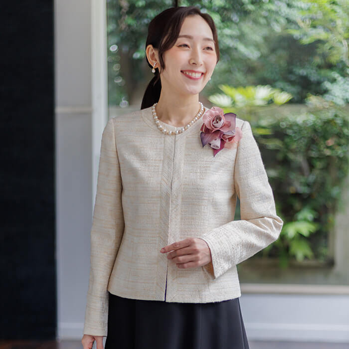 美品✨【ソワールドルチェ】ジャケット 東京ソワール キュプラ100% 結婚式 上 美品✨【ソワールドルチェ】ジャケット 東京ソワール キュプラ