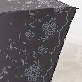 PETIT SOIR　小花刺繍の晴雨兼用折りたたみ傘【5692807-00】 9,900円（税込）