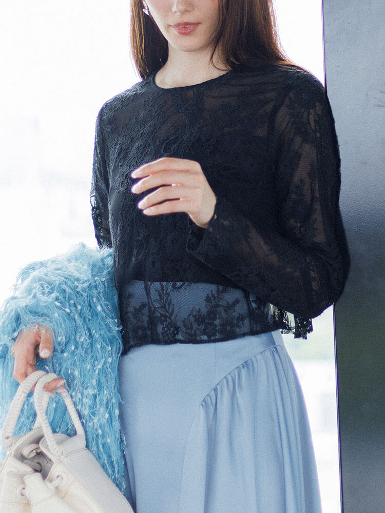 WEB限定|ワイドオールインワン×レーストップスのセットアップ