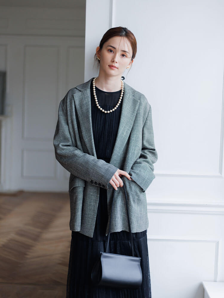 WEB限定|からみ織テーラードジャケット