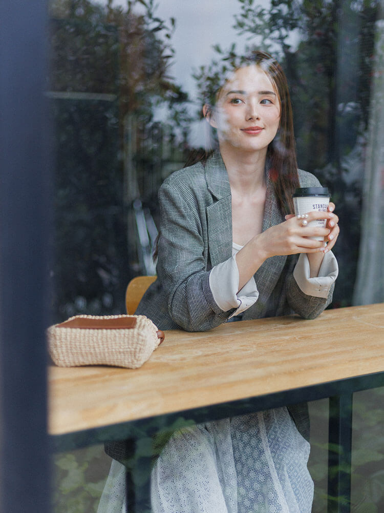 WEB限定|からみ織テーラードジャケット