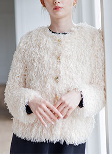 WEB限定|フェザーニットジャケット