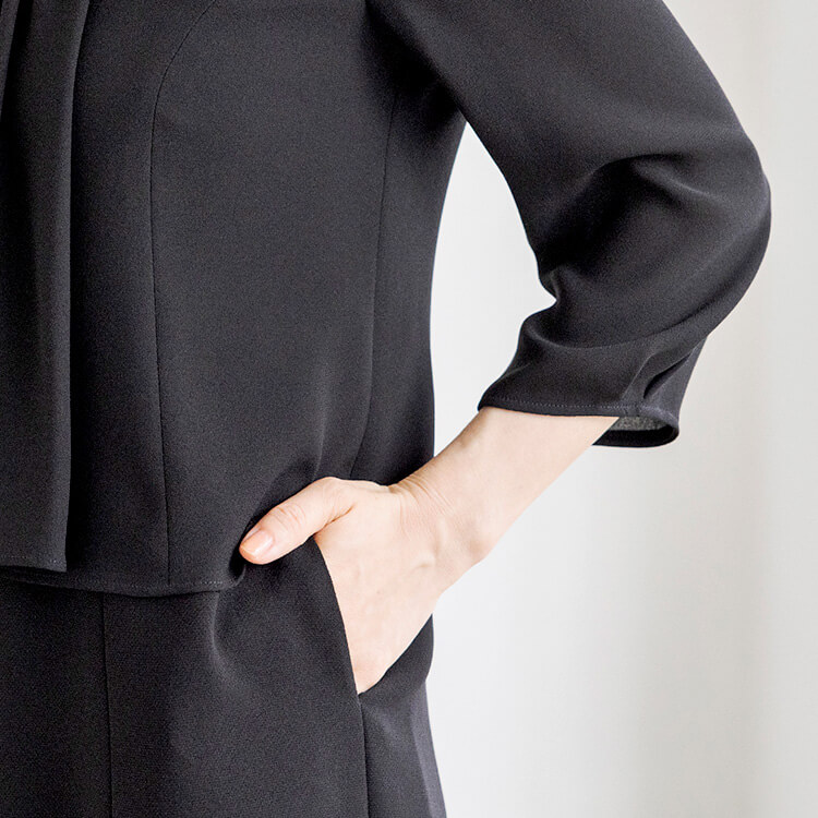 cahoさんコラボ|小柄さん向けミモレ丈のアンサンブル