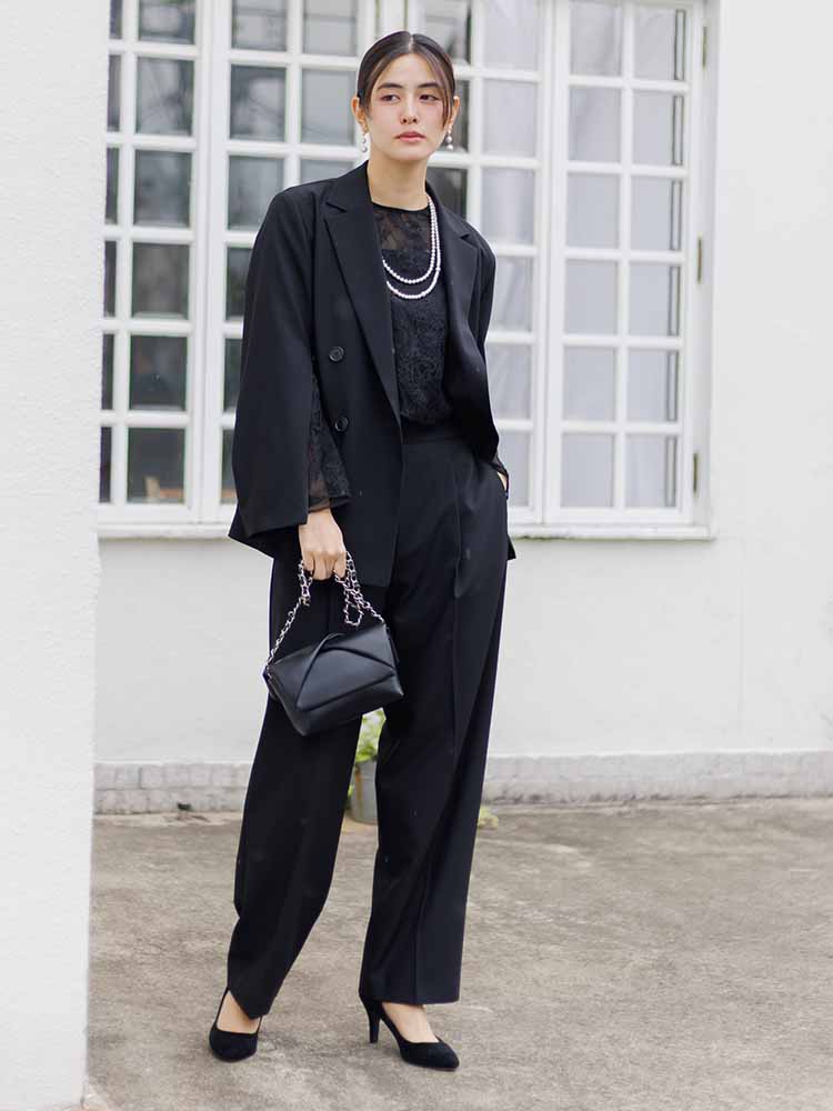 袖スリットテーラードジャケット