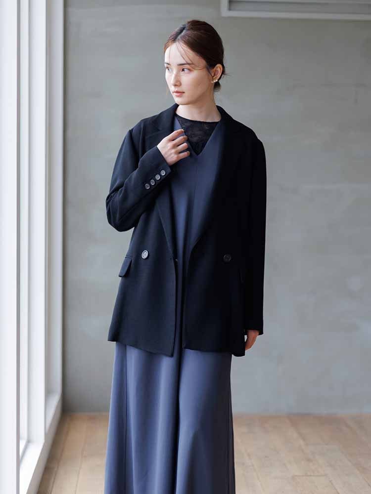 からみ織テーラードジャケット