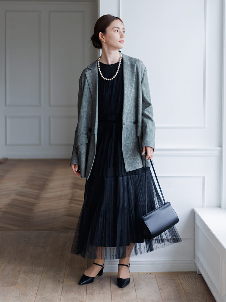 WEB限定|からみ織テーラードジャケット