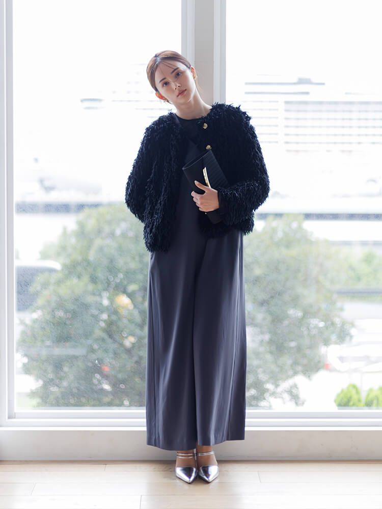 WEB限定|フェザーニットジャケット